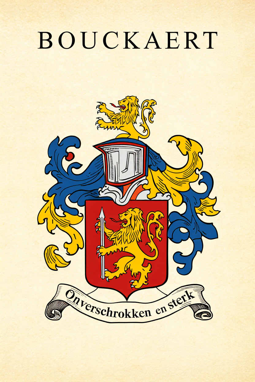 Familiewapen van de achternaam BOUCKAERT (vergrendeld)