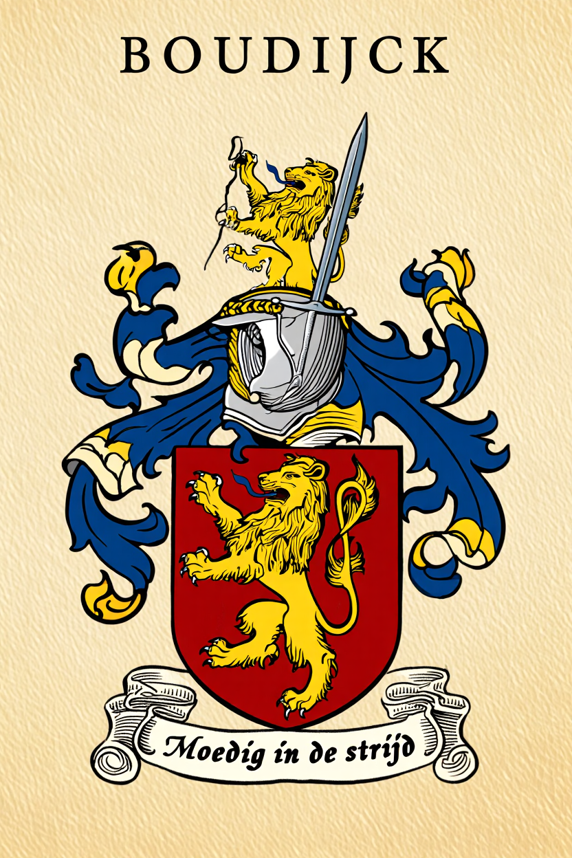 Familiewapen van de achternaam BOUDIJCK (vergrendeld)