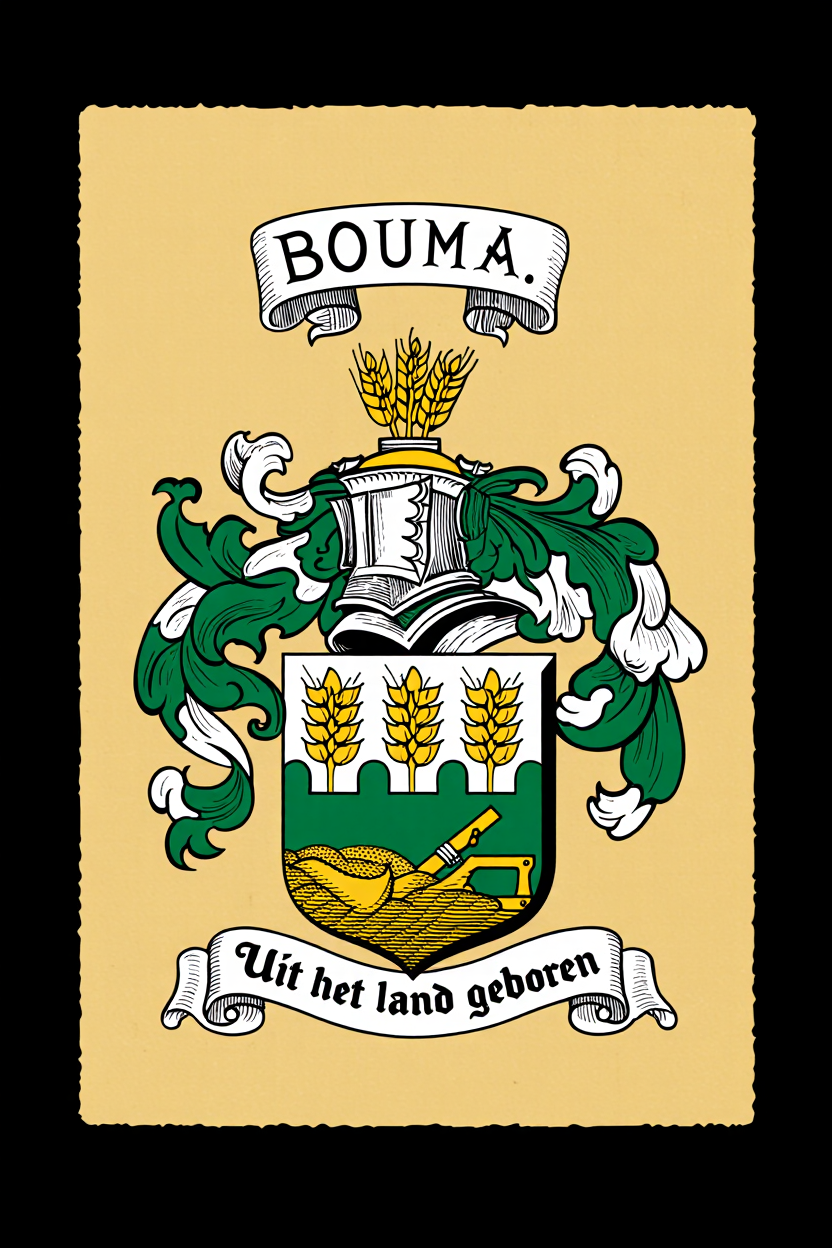 Familiewapen van de achternaam BOUMA.