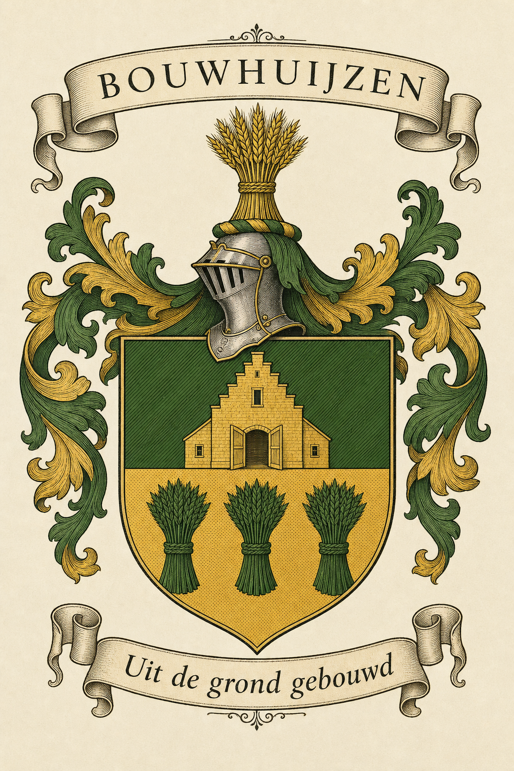 Familiewapen van de achternaam BOUWHUIJZEN (vergrendeld)