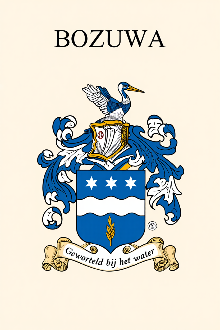 Familiewapen van de achternaam BOZUWA (vergrendeld)