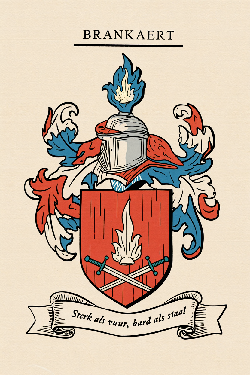 Familiewapen van de achternaam BRANKAERT (vergrendeld)