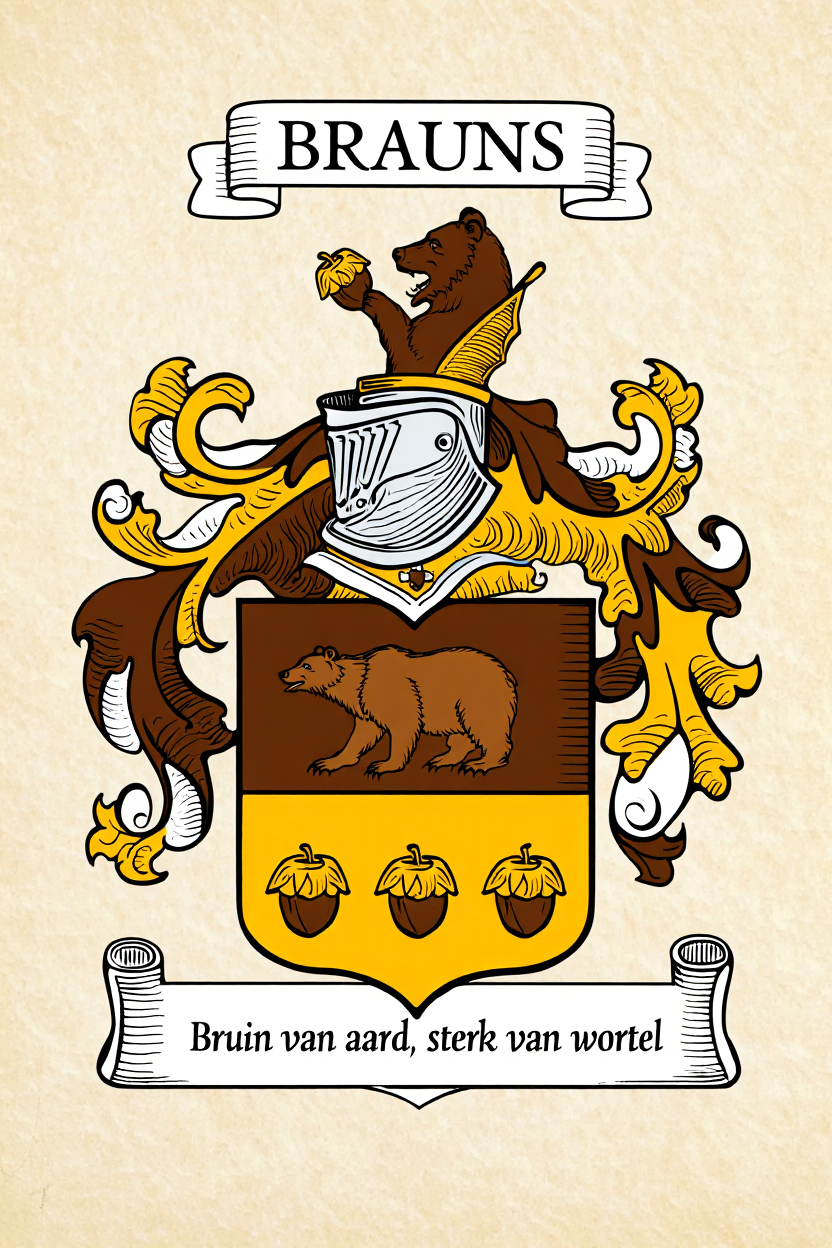 Familiewapen van de achternaam BRAUNS (vergrendeld)