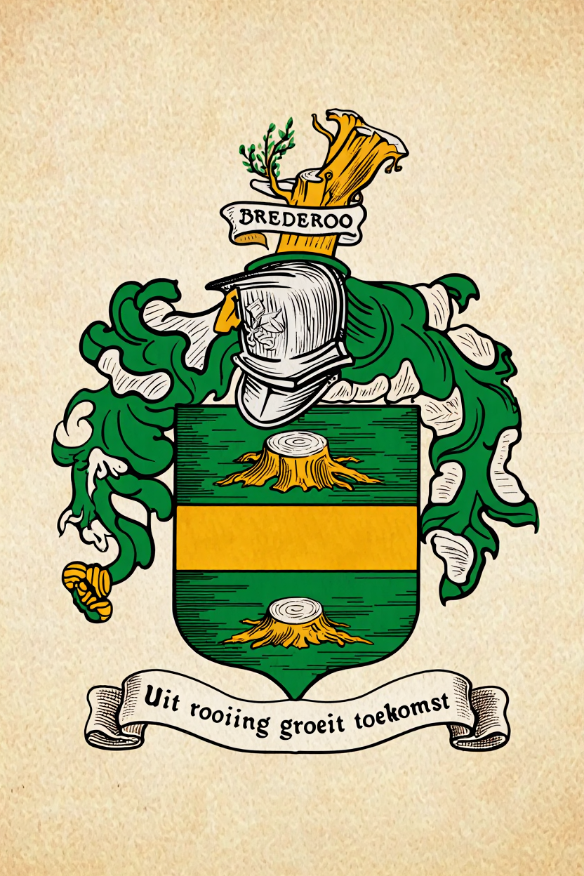 Familiewapen van de achternaam BREDEROO (vergrendeld)