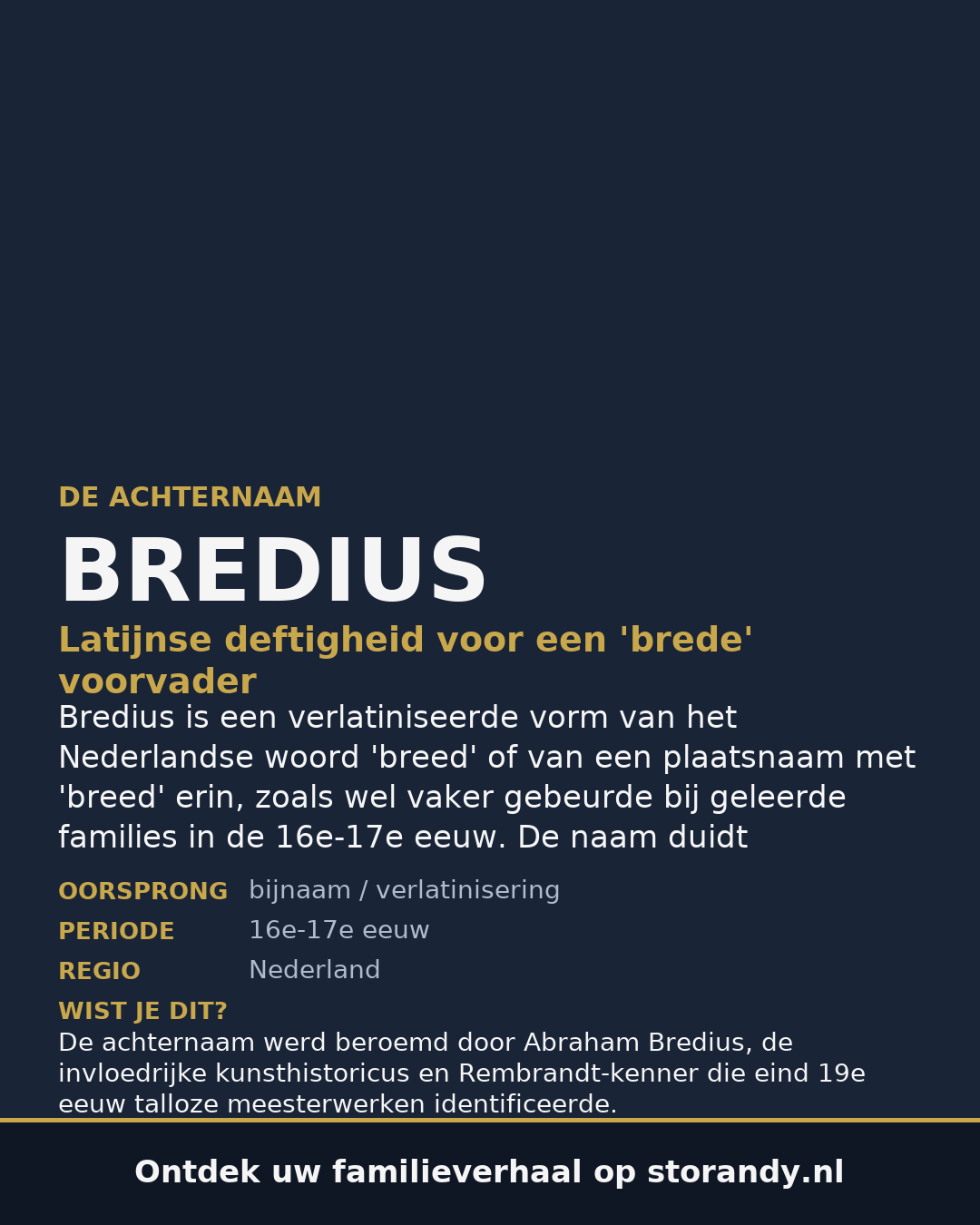 Familiewapen van de achternaam BREDIUS