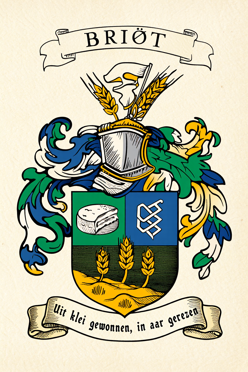 Familiewapen van de achternaam BRIËT (vergrendeld)