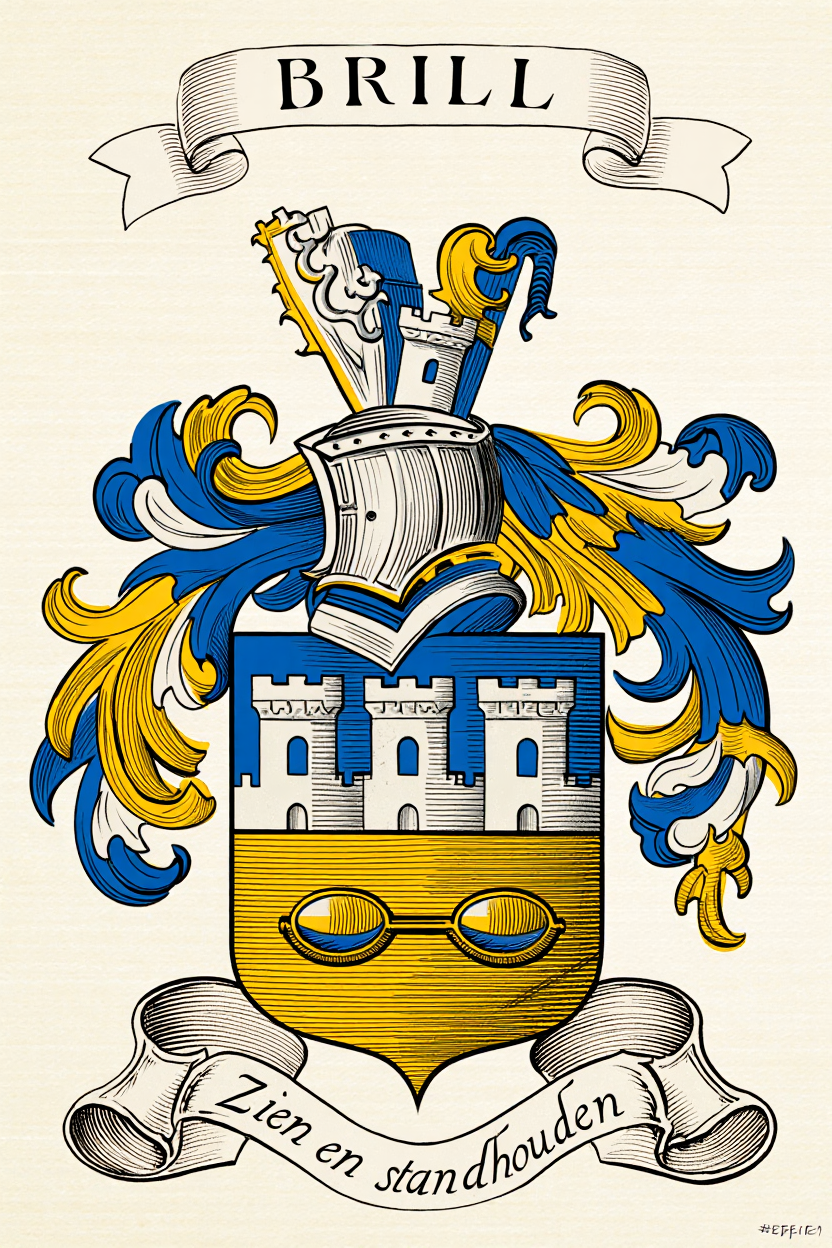 Familiewapen van de achternaam BRILL (vergrendeld)