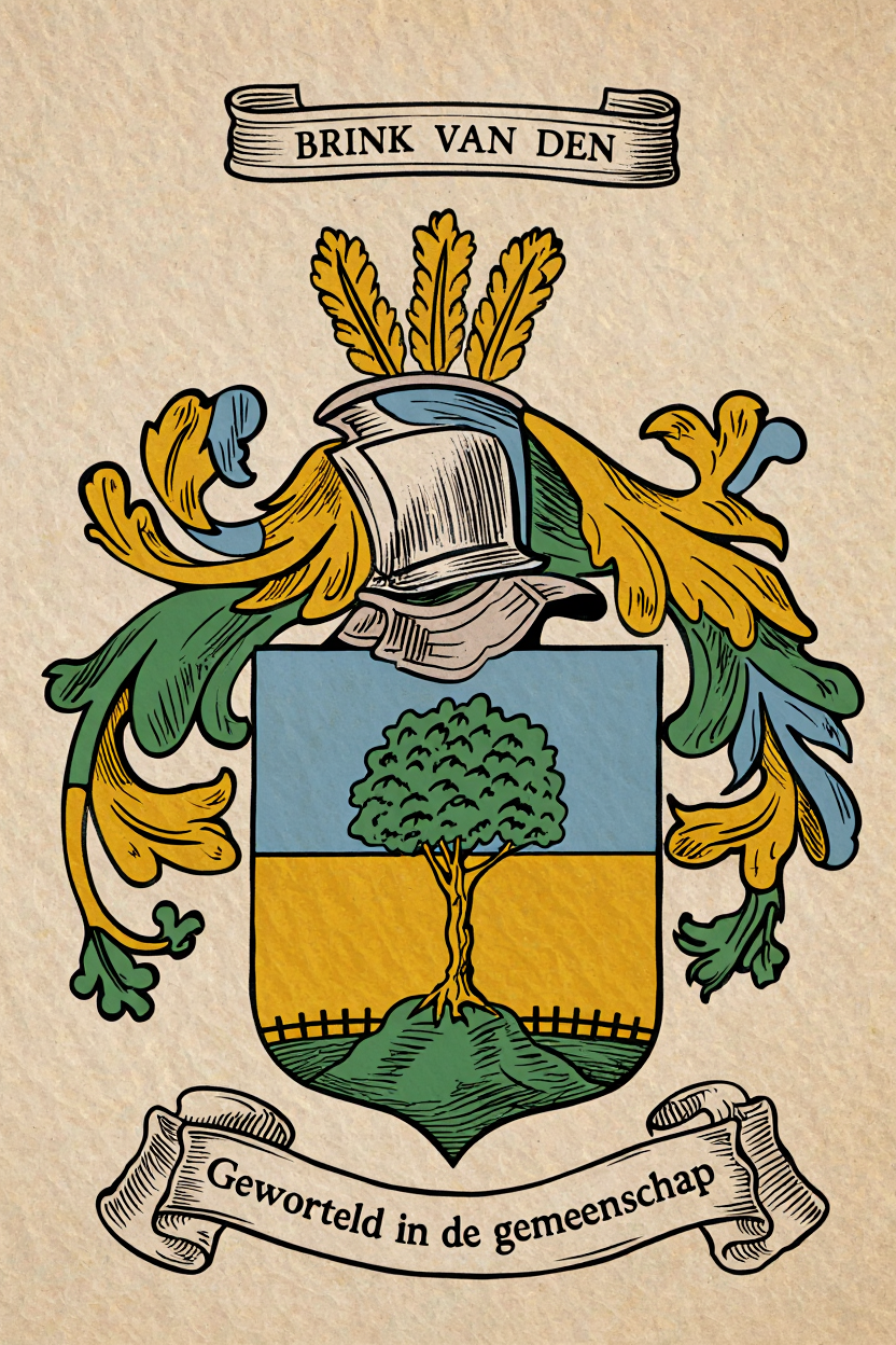 Familiewapen van de achternaam BRINK VAN DEN (vergrendeld)