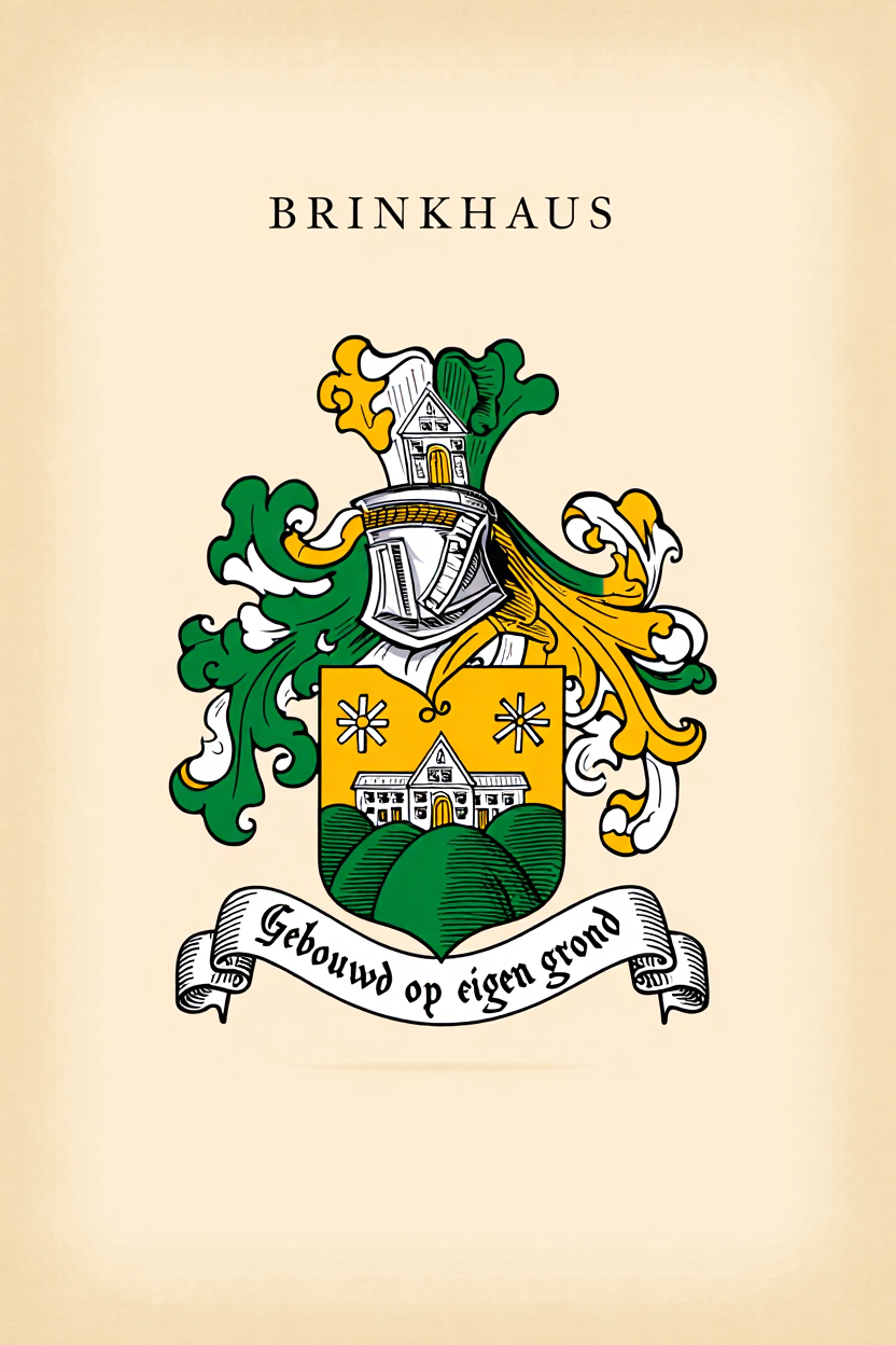 Familiewapen van de achternaam BRINKHAUS (vergrendeld)
