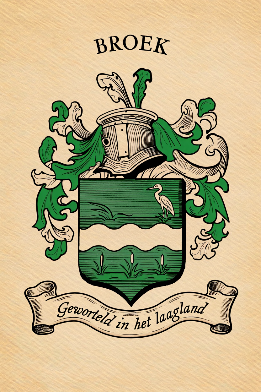 Familiewapen van de achternaam BROEK