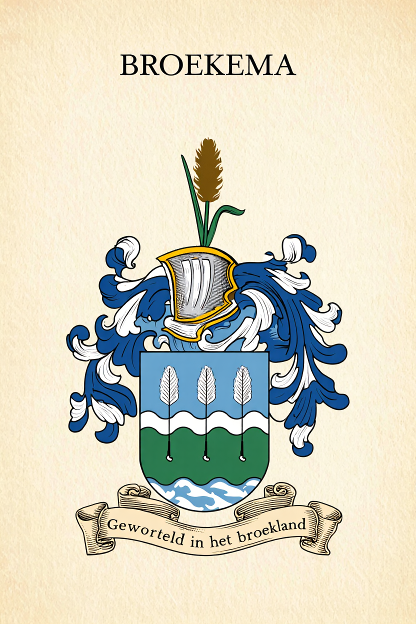 Familiewapen van de achternaam BROEKEMA
