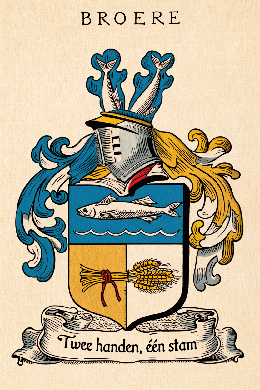 Familiewapen van de achternaam BROERE (vergrendeld)