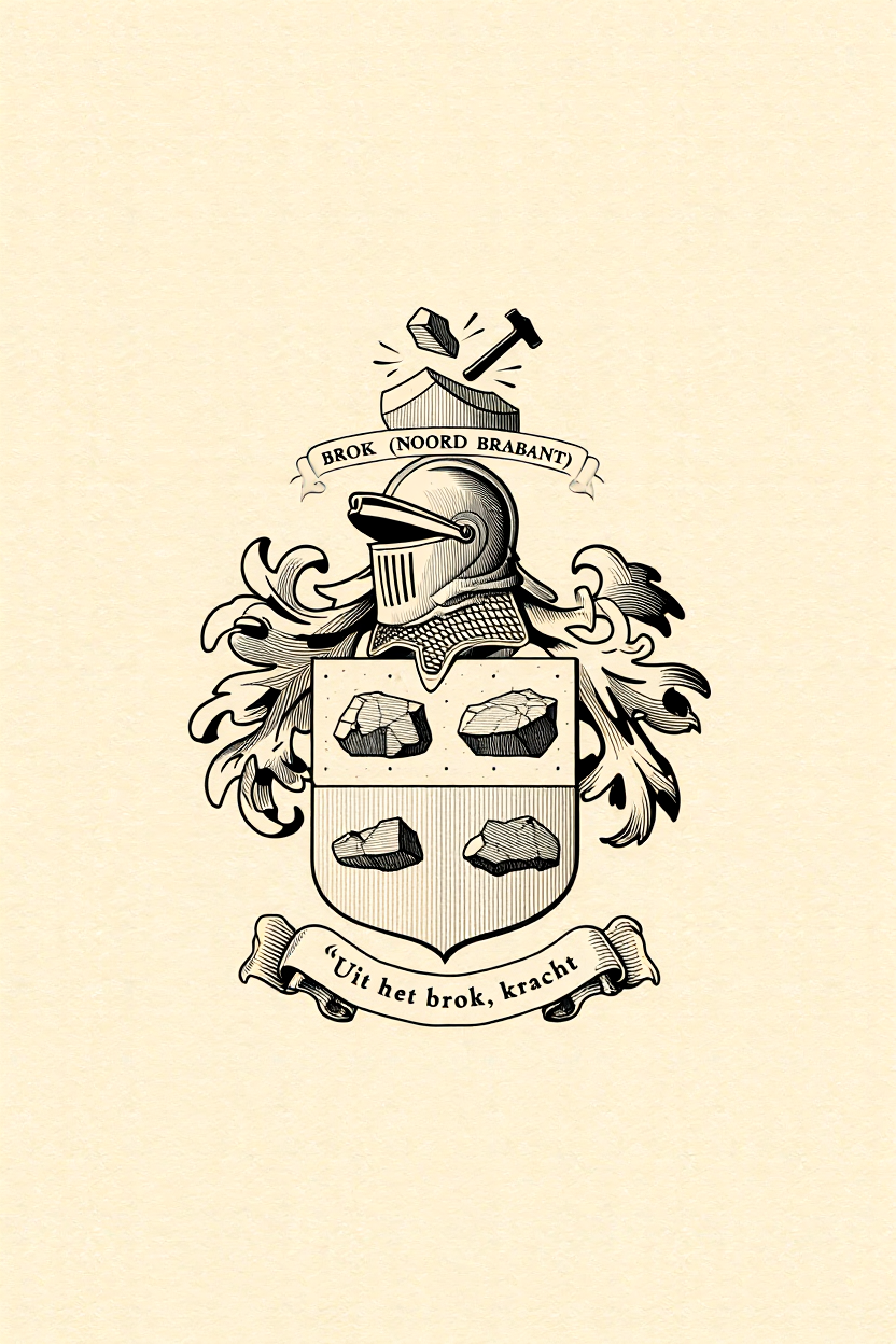 Familiewapen van de achternaam BROK (NOORD BRABANT) (vergrendeld)