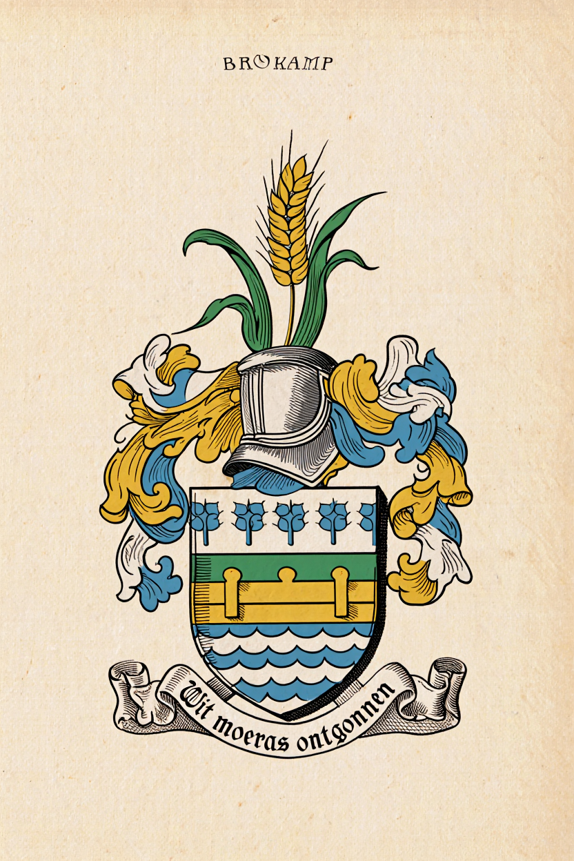 Familiewapen van de achternaam BROKAMP (vergrendeld)