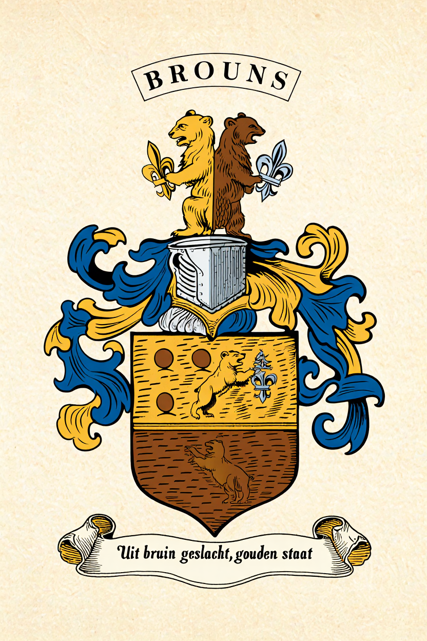 Familiewapen van de achternaam BROUNS