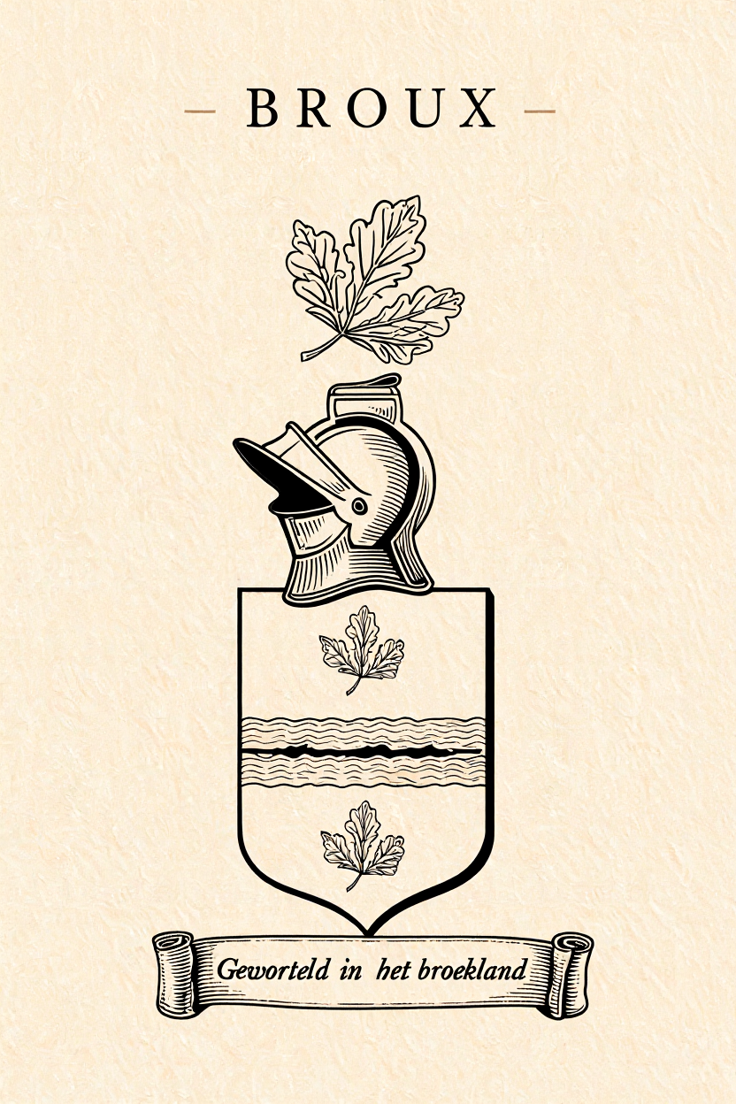 Familiewapen van de achternaam BROUX (vergrendeld)