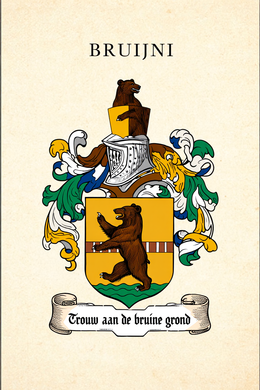 Familiewapen van de achternaam BRUIJNI (vergrendeld)