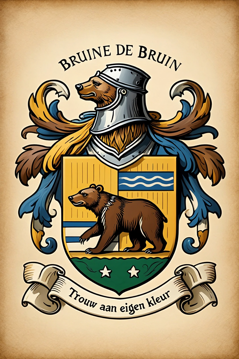 Familiewapen van de achternaam BRUINE DE BRUIN