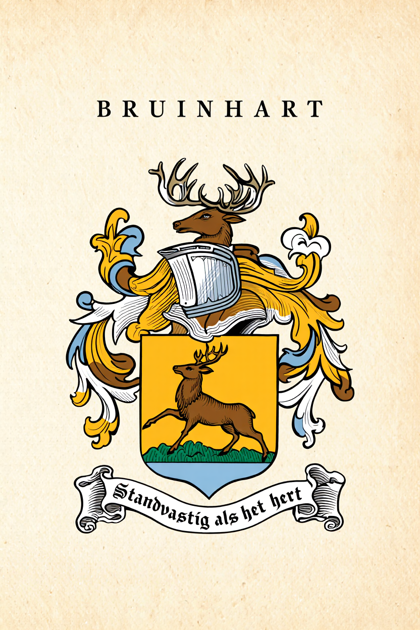 Familiewapen van de achternaam BRUINHART (vergrendeld)