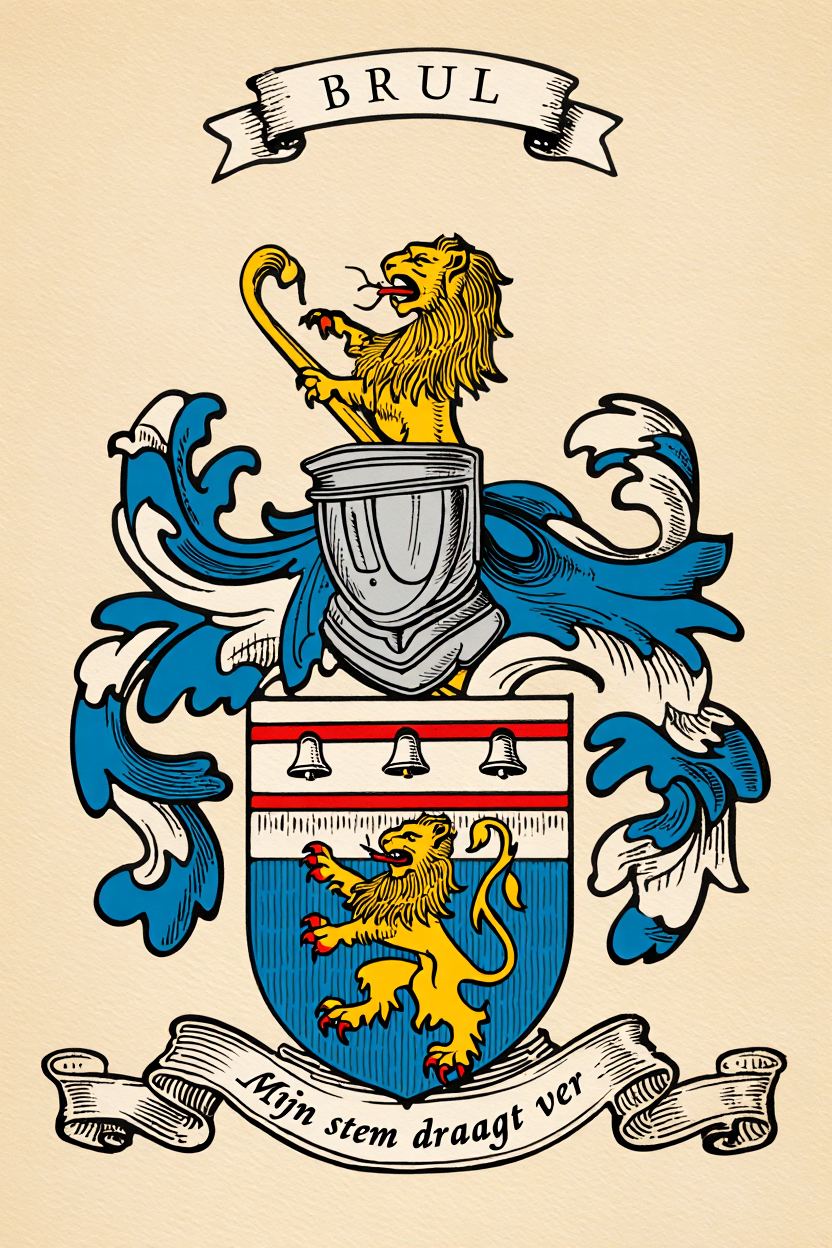 Familiewapen van de achternaam BRUL (vergrendeld)