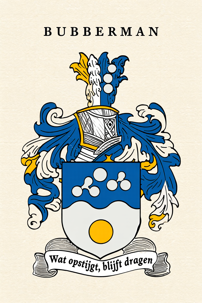 Familiewapen van de achternaam BUBBERMAN (vergrendeld)