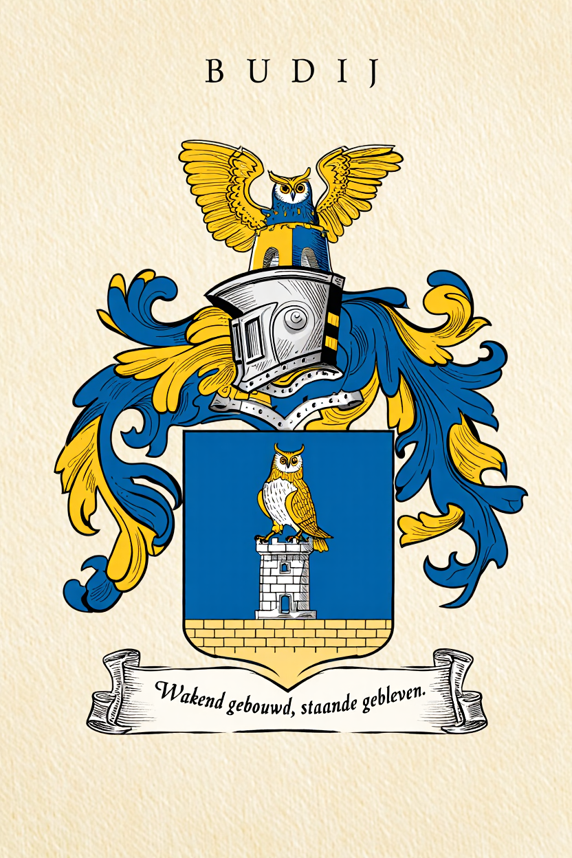 Familiewapen van de achternaam BUDIJ (vergrendeld)