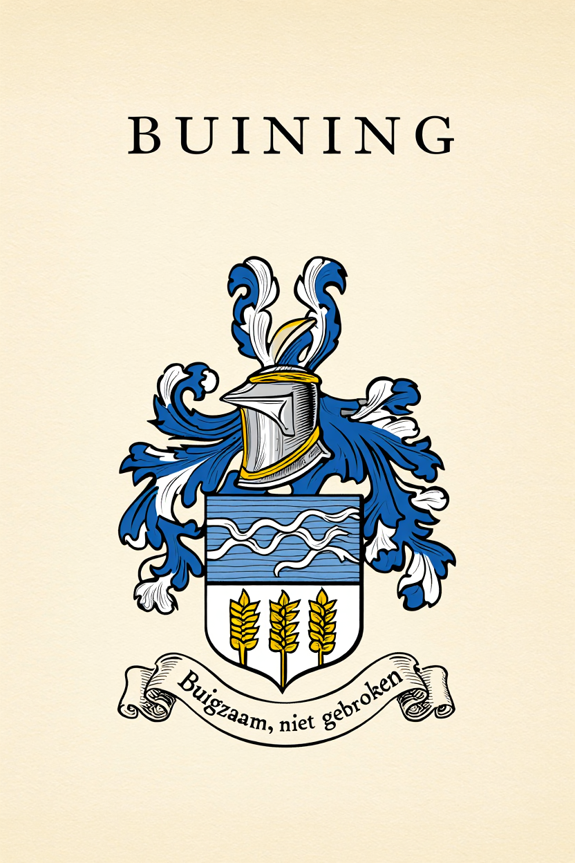 Familiewapen van de achternaam BUINING (vergrendeld)