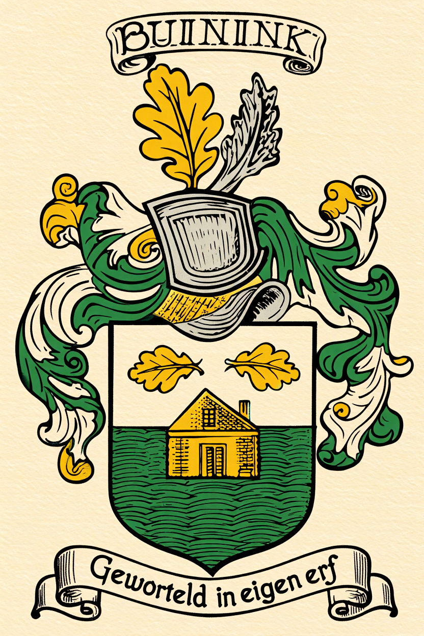 Familiewapen van de achternaam BUININK (vergrendeld)