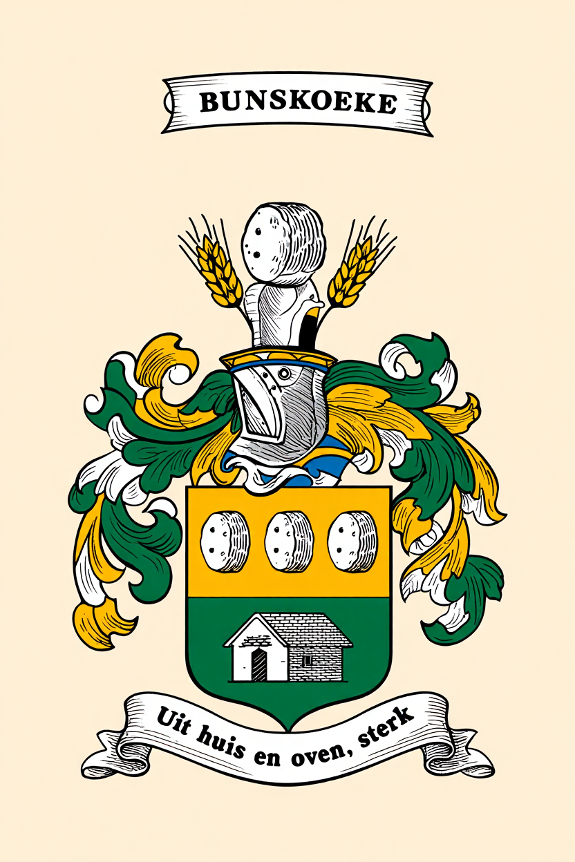 Familiewapen van de achternaam BUNSKOEKE (vergrendeld)