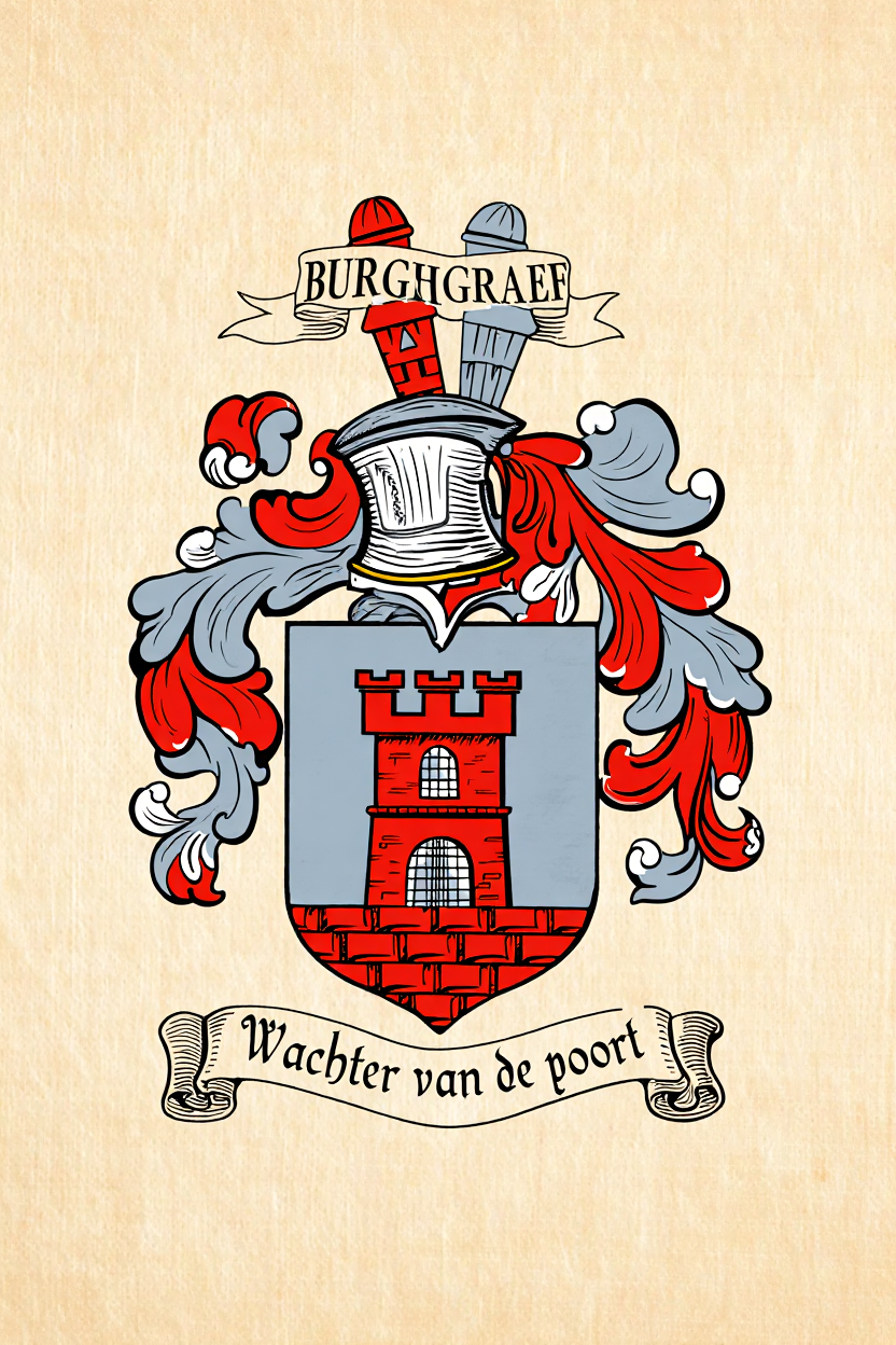 Familiewapen van de achternaam BURGHGRAEF (vergrendeld)