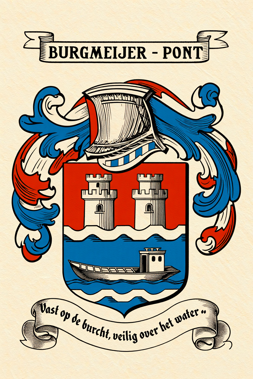 Familiewapen van de achternaam BURGMEIJER - PONT (vergrendeld)