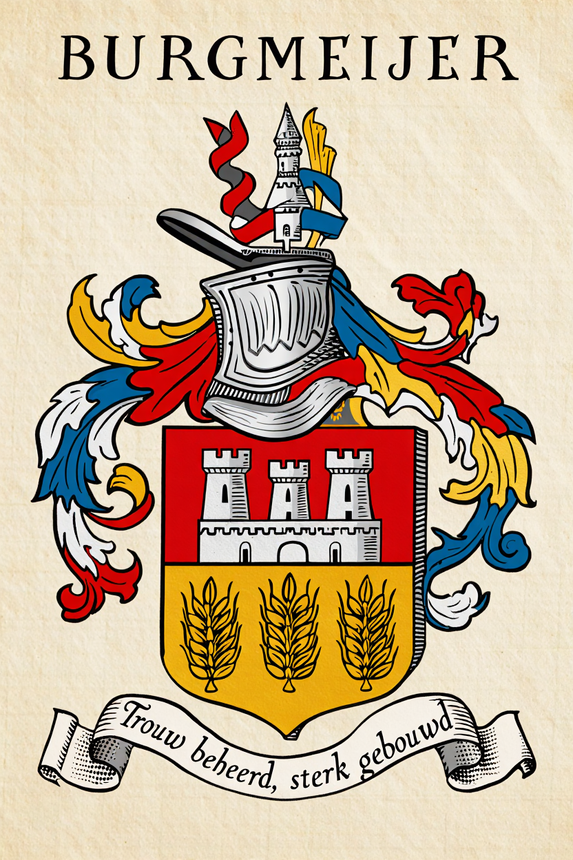 Familiewapen van de achternaam BURGMEIJER (vergrendeld)