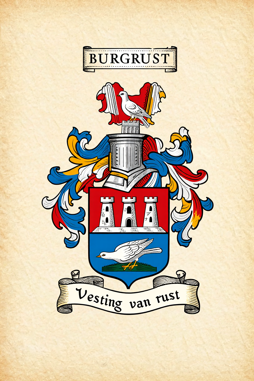 Familiewapen van de achternaam BURGRUST (vergrendeld)