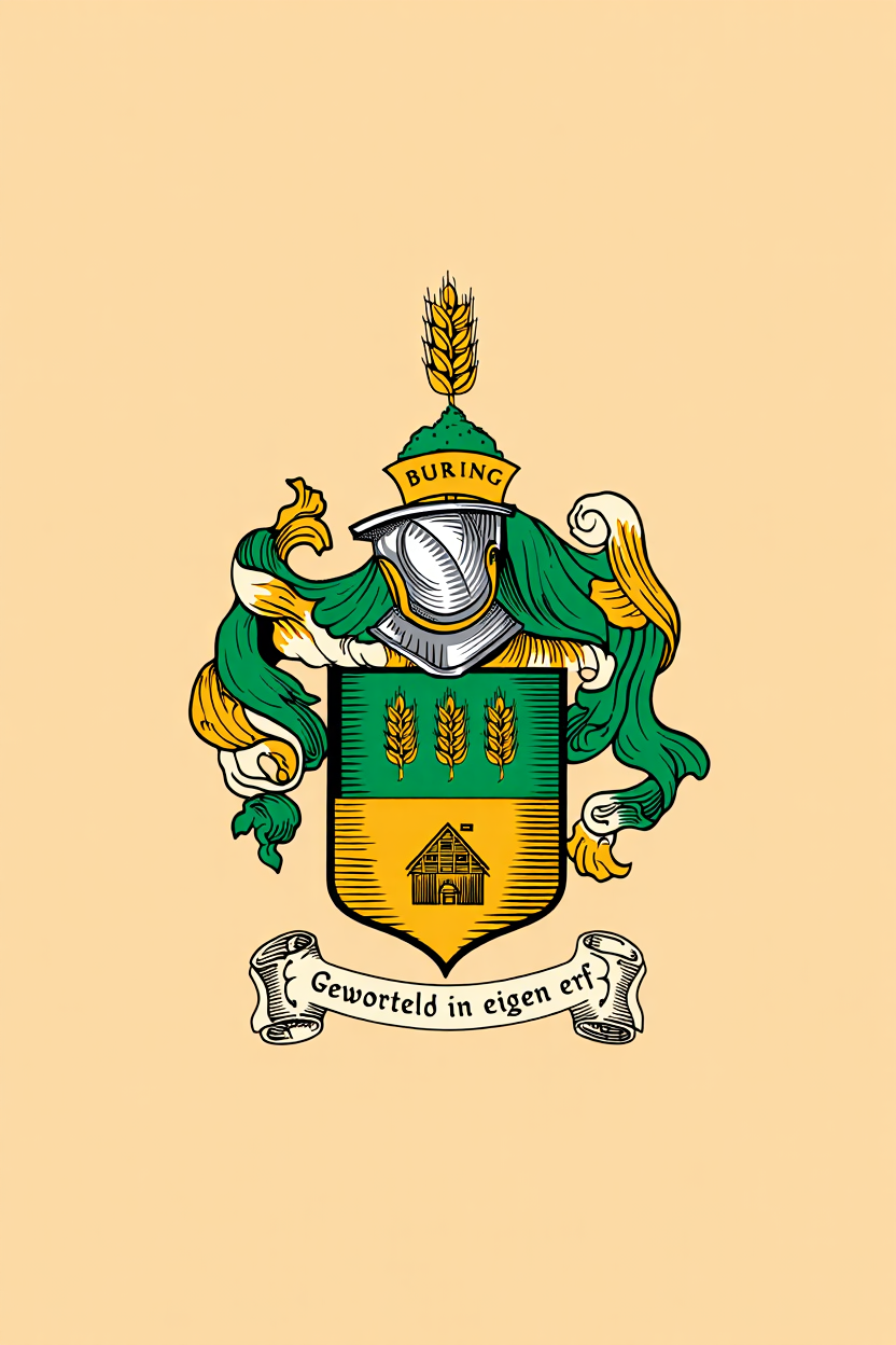 Familiewapen van de achternaam BURING (vergrendeld)