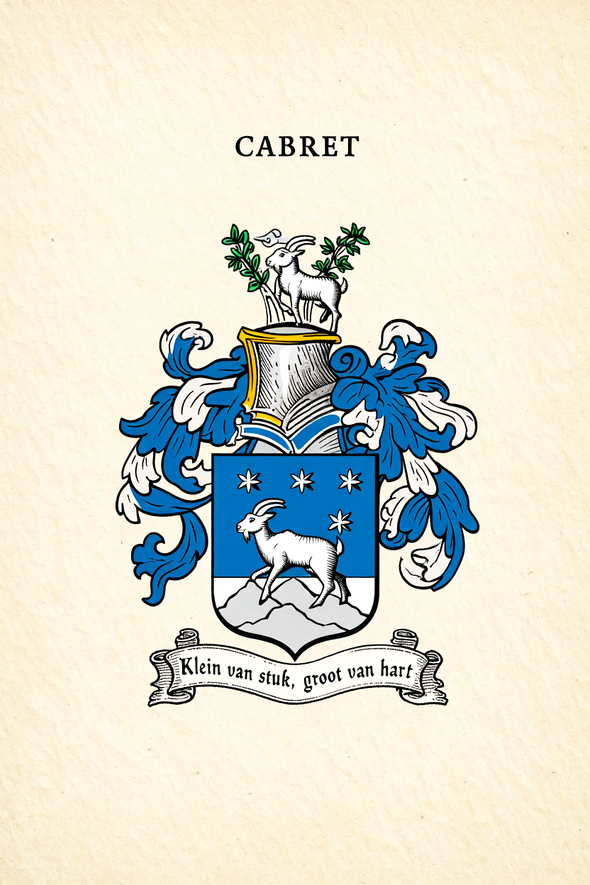 Familiewapen van de achternaam CABRET