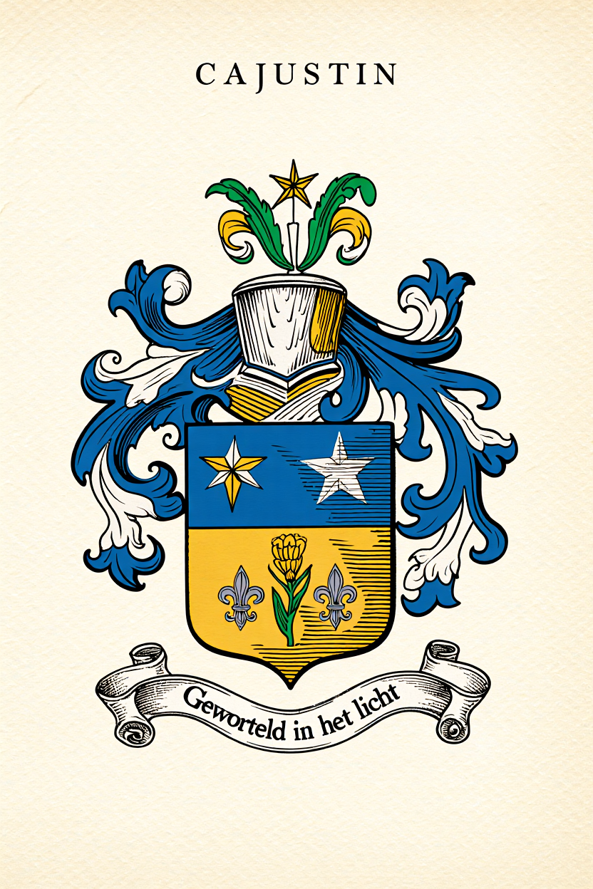 Familiewapen van de achternaam CAJUSTIN