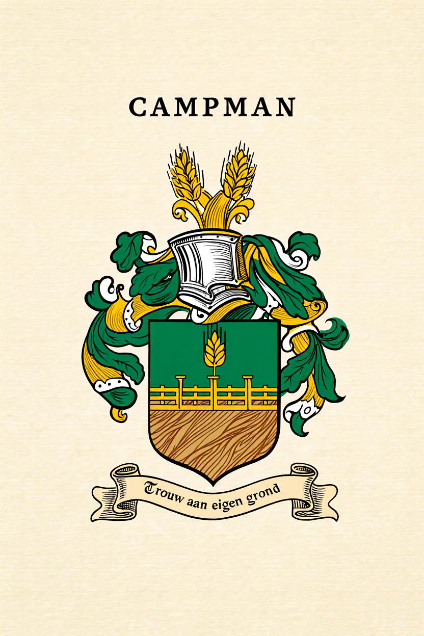 Familiewapen van de achternaam CAMPMAN (vergrendeld)