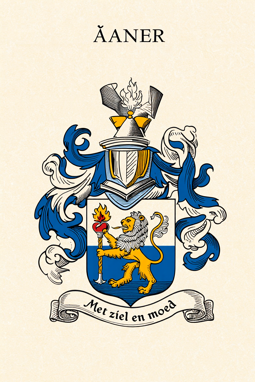 Familiewapen van de achternaam ÇANER (vergrendeld)