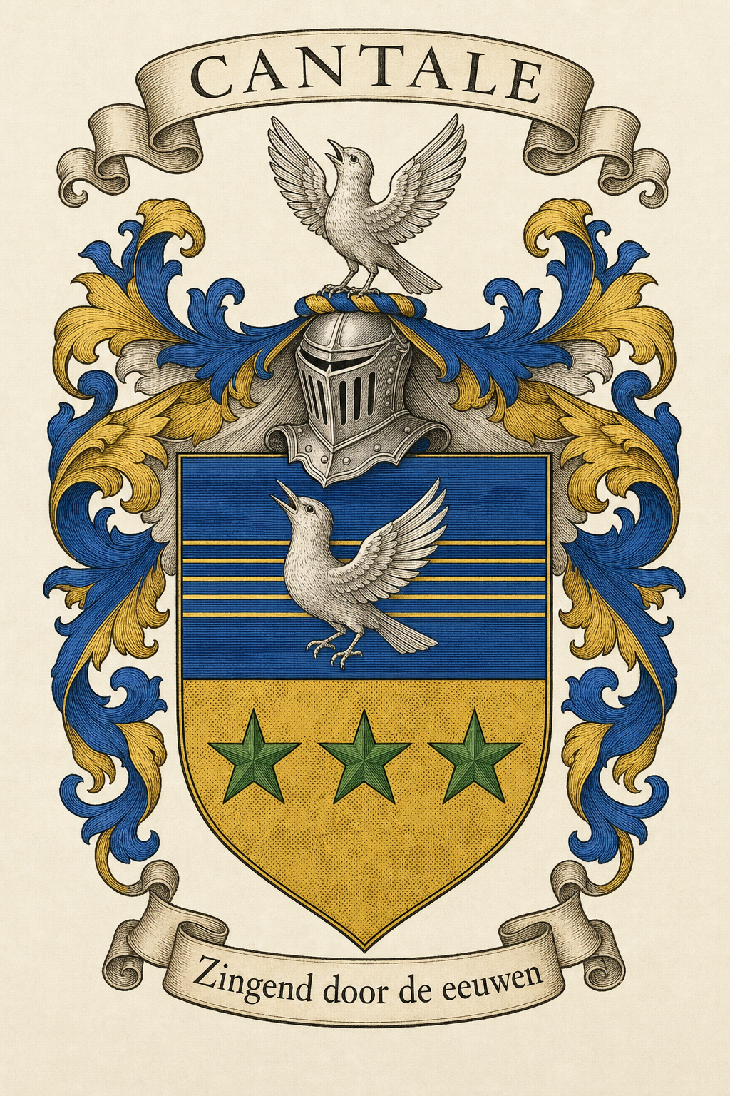 Familiewapen van de achternaam CANTALE (vergrendeld)