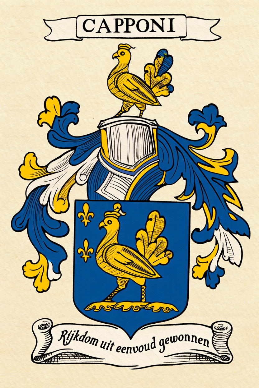 Familiewapen van de achternaam CAPPONI (vergrendeld)