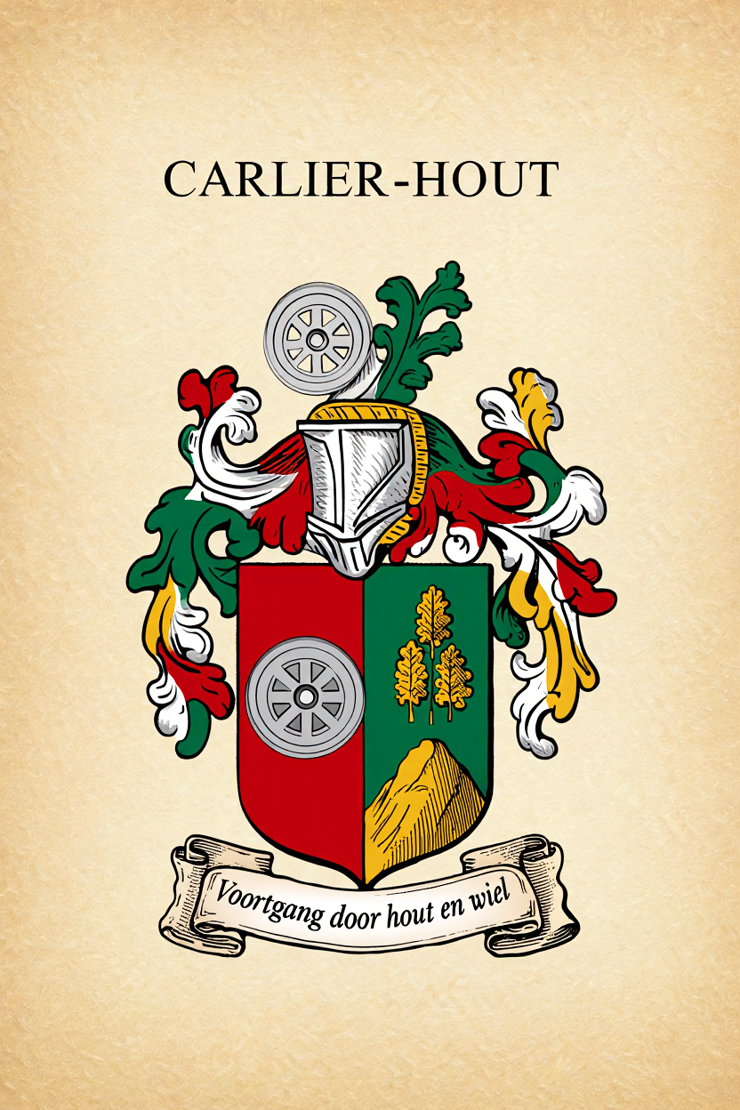 Familiewapen van de achternaam CARLIER-HOUT