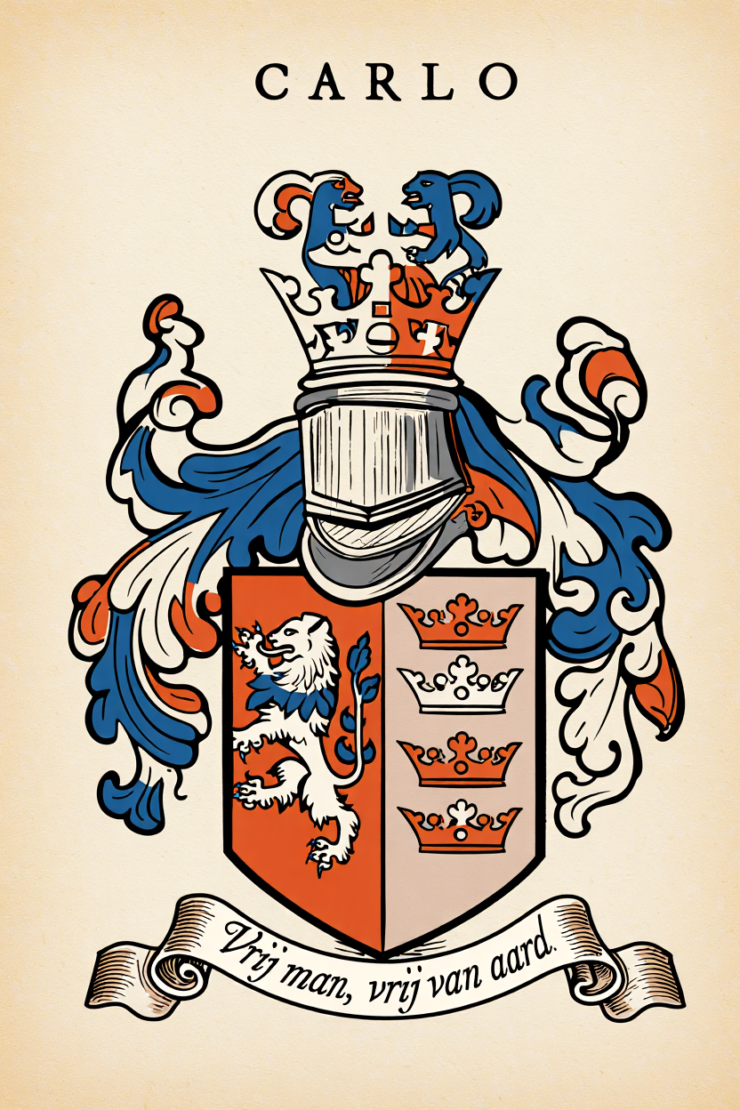 Familiewapen van de achternaam CARLO (vergrendeld)
