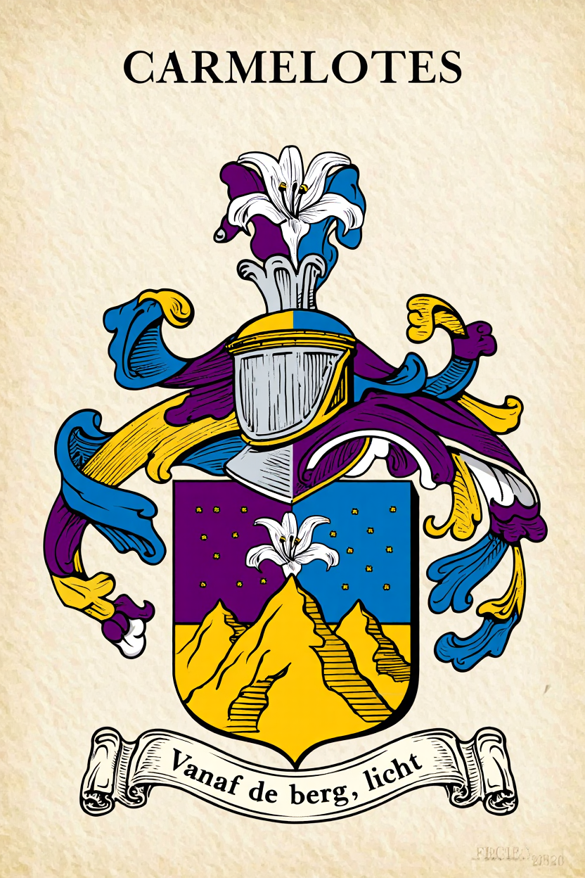 Familiewapen van de achternaam CARMELOTES (vergrendeld)