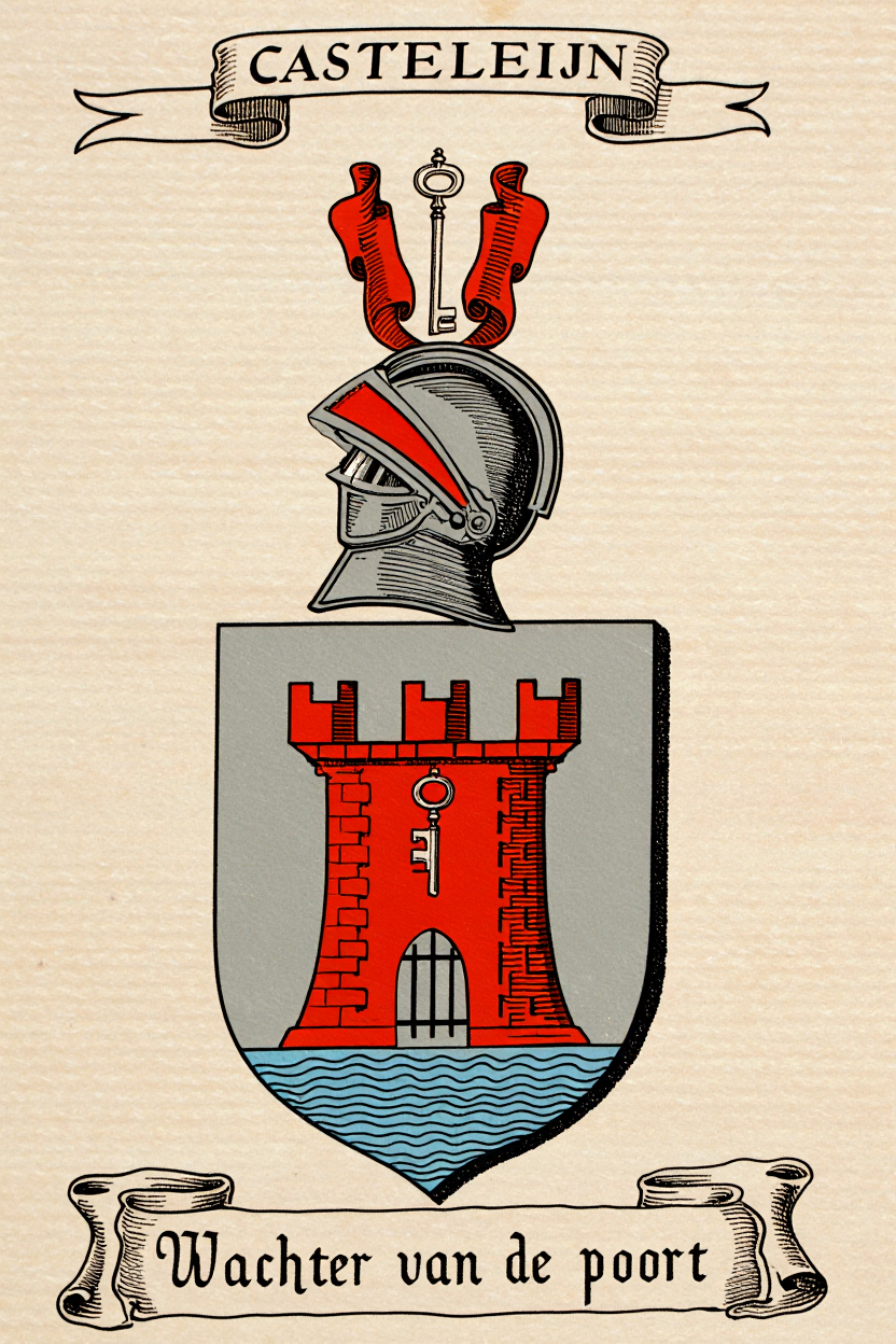 Familiewapen van de achternaam CASTELEIJN (vergrendeld)