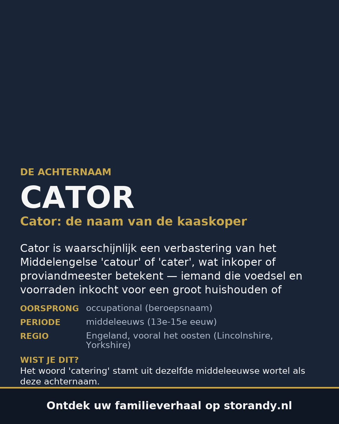 Familiewapen van de achternaam CATOR