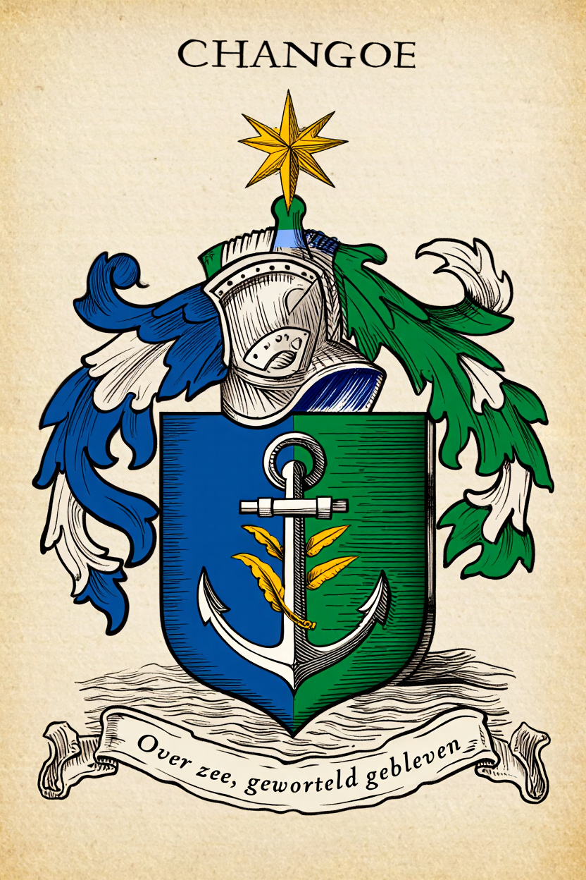 Familiewapen van de achternaam CHANGOE (vergrendeld)