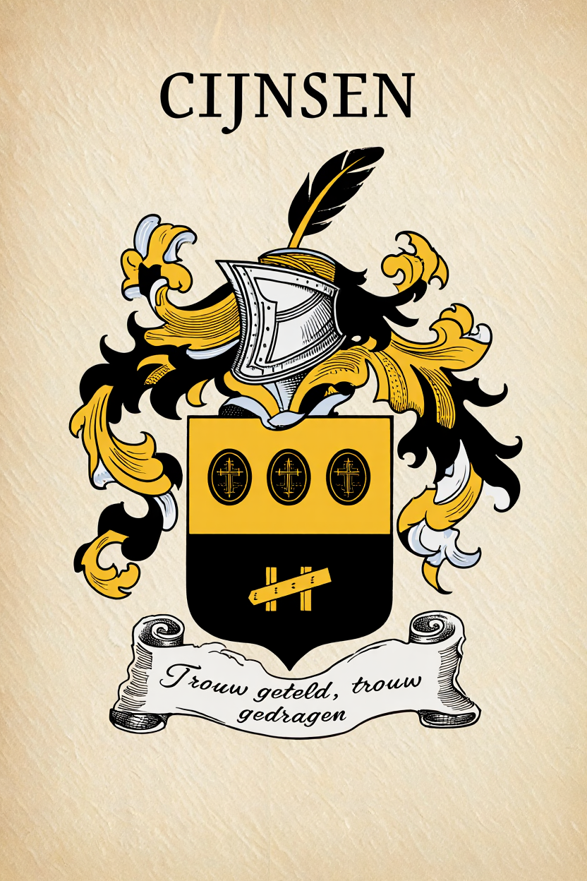 Familiewapen van de achternaam CIJNSEN (vergrendeld)