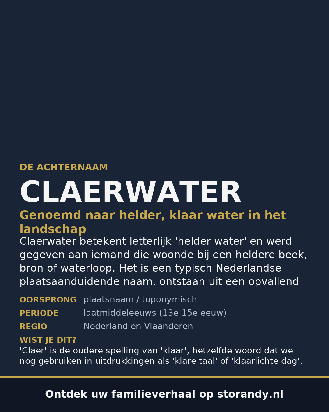 Familiewapen van de achternaam CLAERWATER