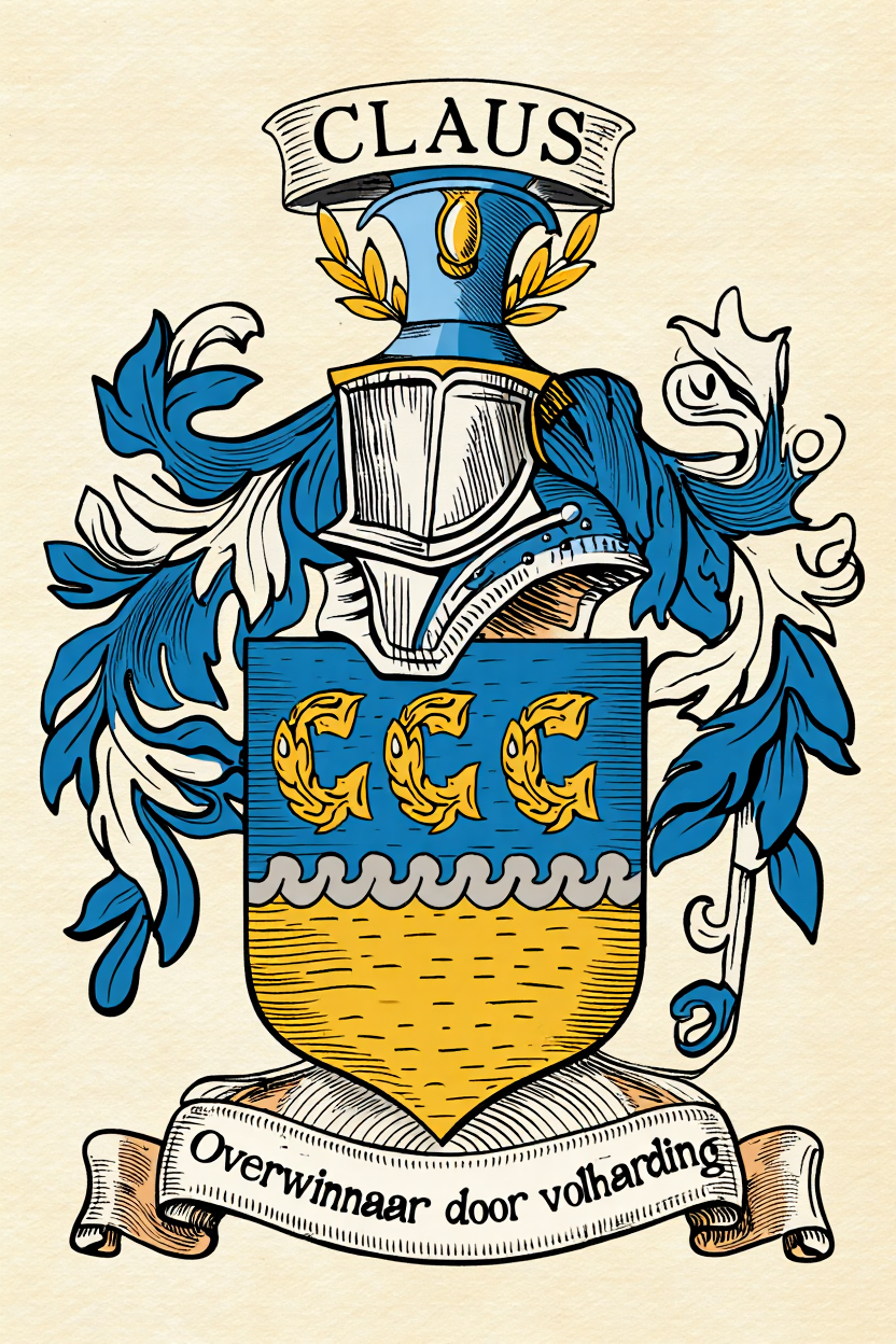 Familiewapen van de achternaam CLAUS (vergrendeld)
