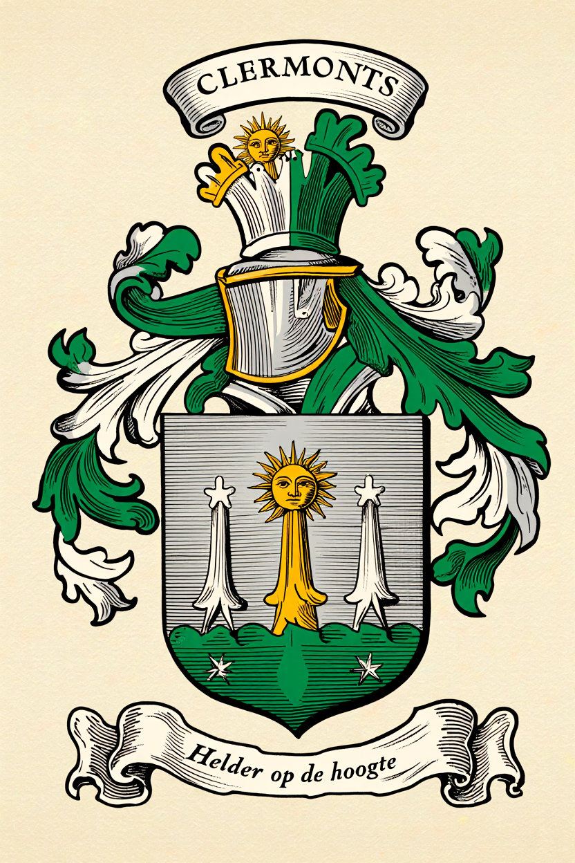 Familiewapen van de achternaam CLERMONTS (vergrendeld)
